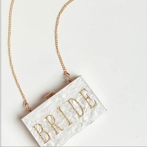Show Me Your Mumu Acrylic Clutch - BRIDE
